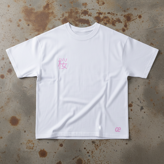 Koszulka sakura lekko pognieciona