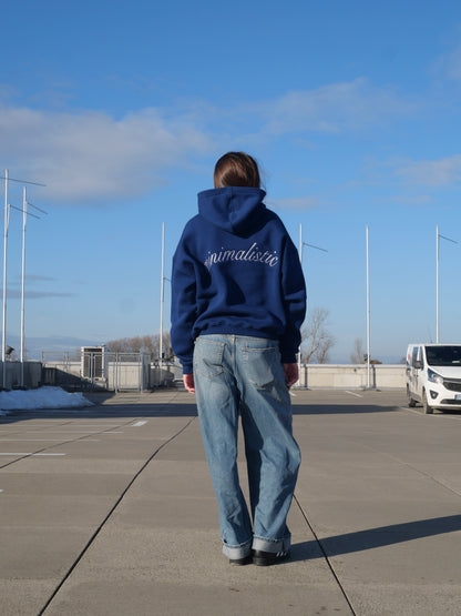 Minimalistic "navy soulmate" hoodie