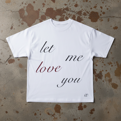 Koszulka let me love you na betonie