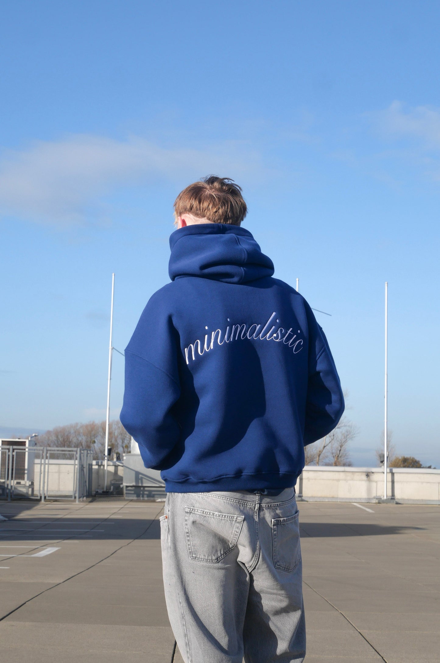 Minimalistic "navy soulmate" hoodie