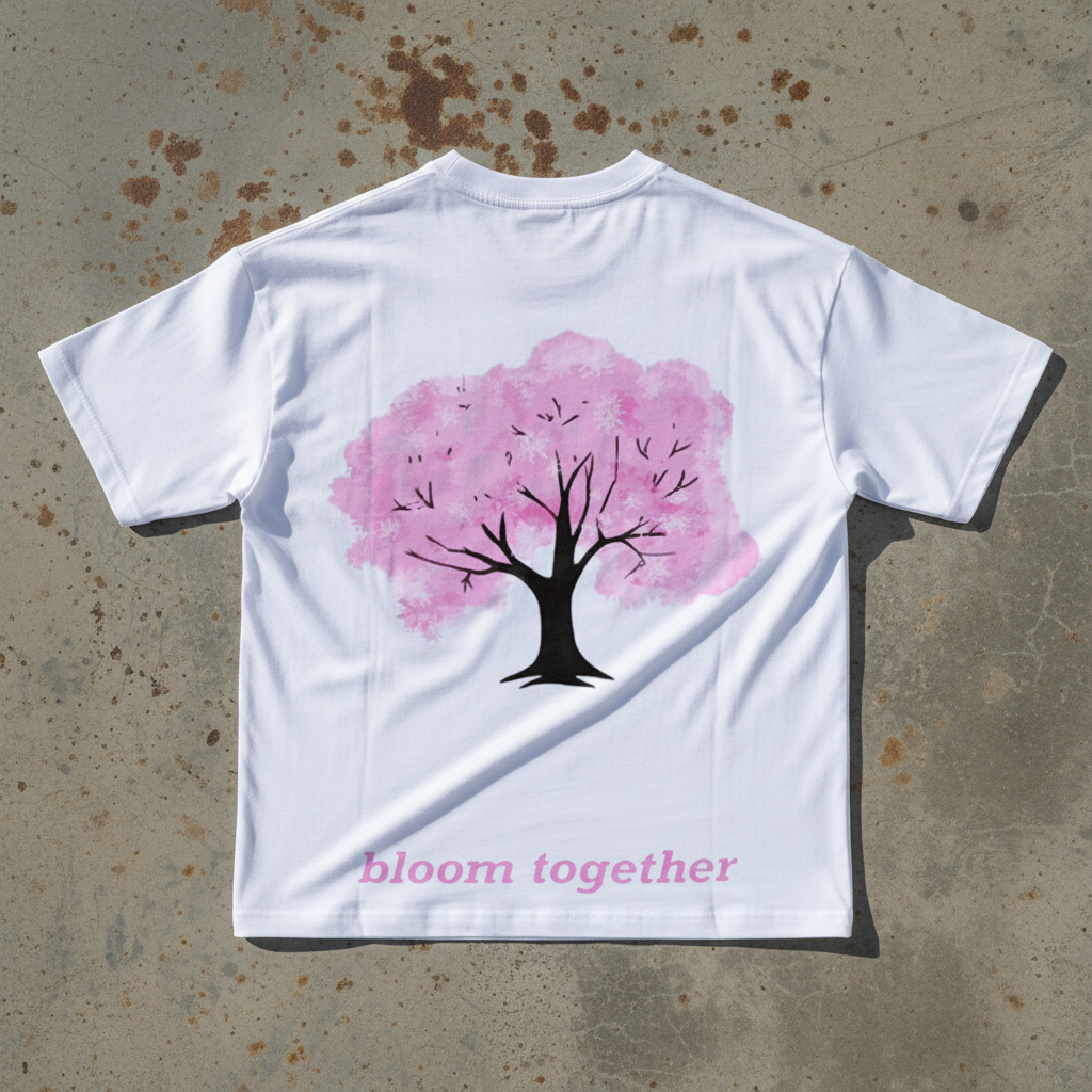 Tył koszulki bloom together - poprawiona struktura